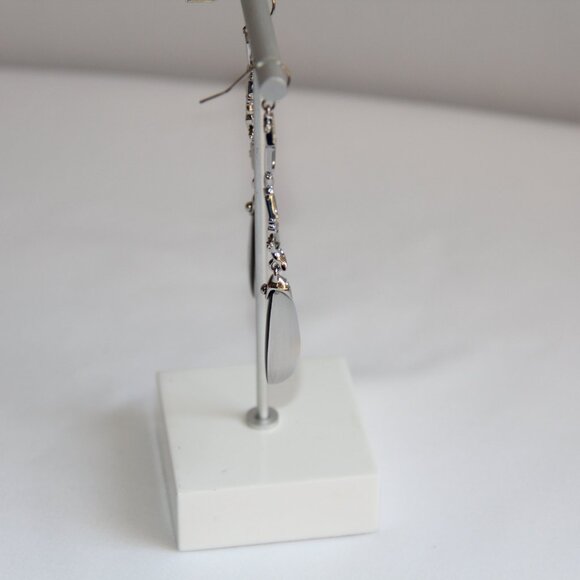 RARE Alexis Bittar Crystals and Lucite Drop Earrings. Alexis Bittar Hand- Carved - Picture 12 of 13